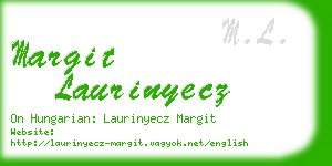 margit laurinyecz business card